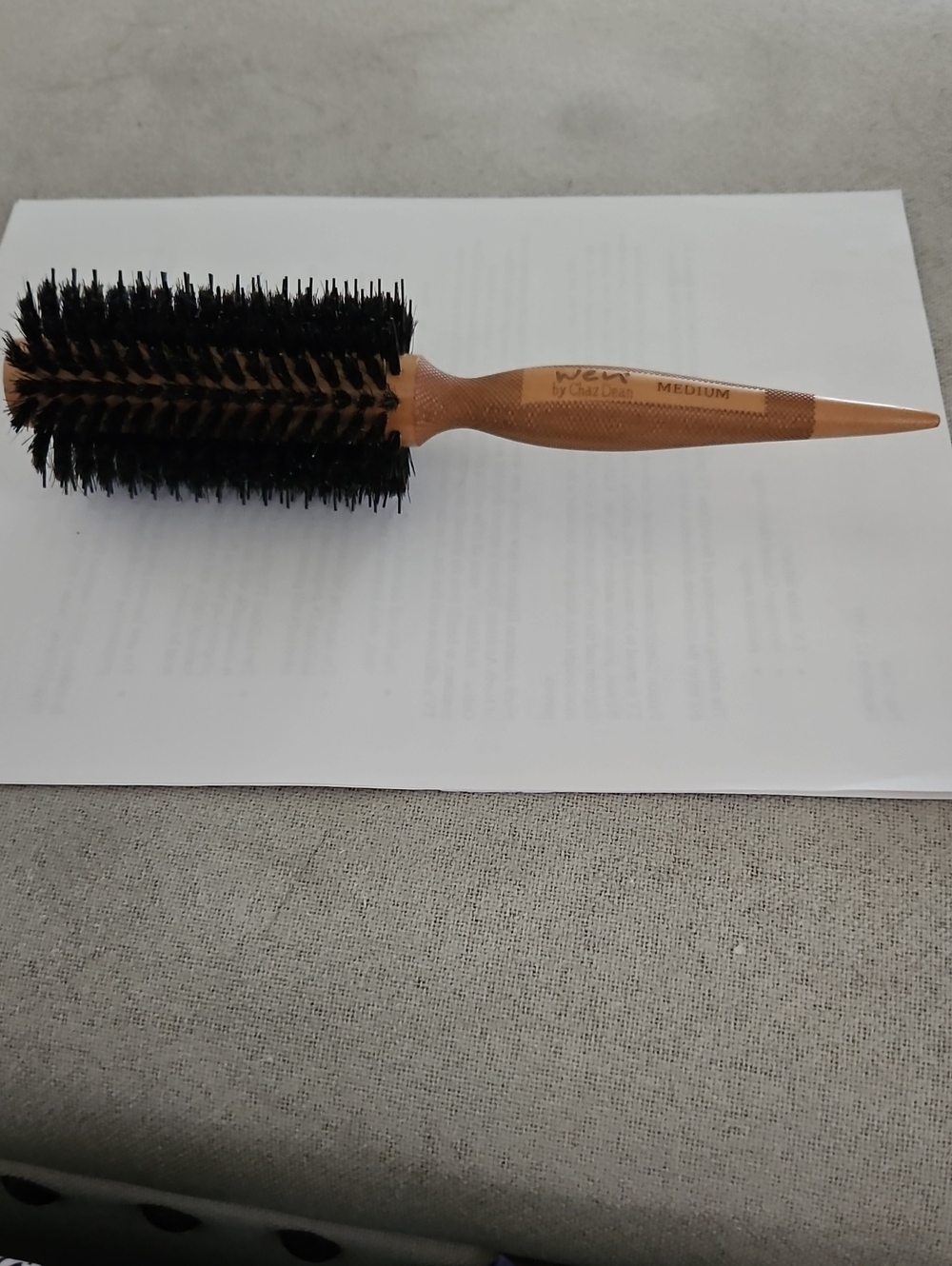 WEN Medium Round Boar Bristle Brush - Brown Handle with Black Bristles